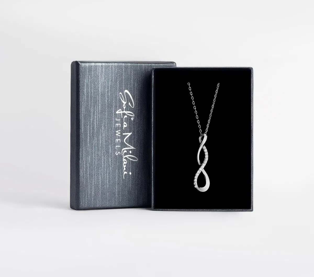 Sofia Milani - Collar para Mujeres en Plata de Ley 925 - Con Circonita - Colgante de Infinito