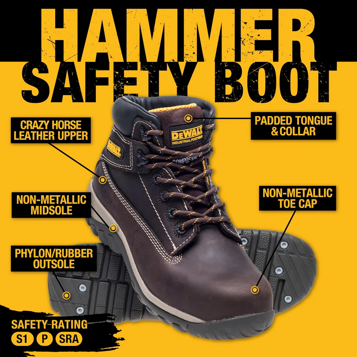 DEWALT Hammer, Men's Safety Boots