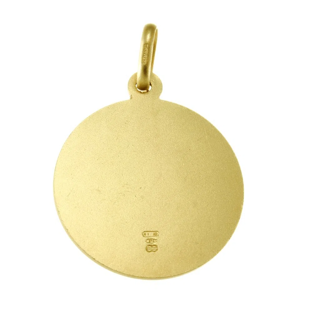 Colgante Medalla Pequeña San Cristóbal de Oro 9K