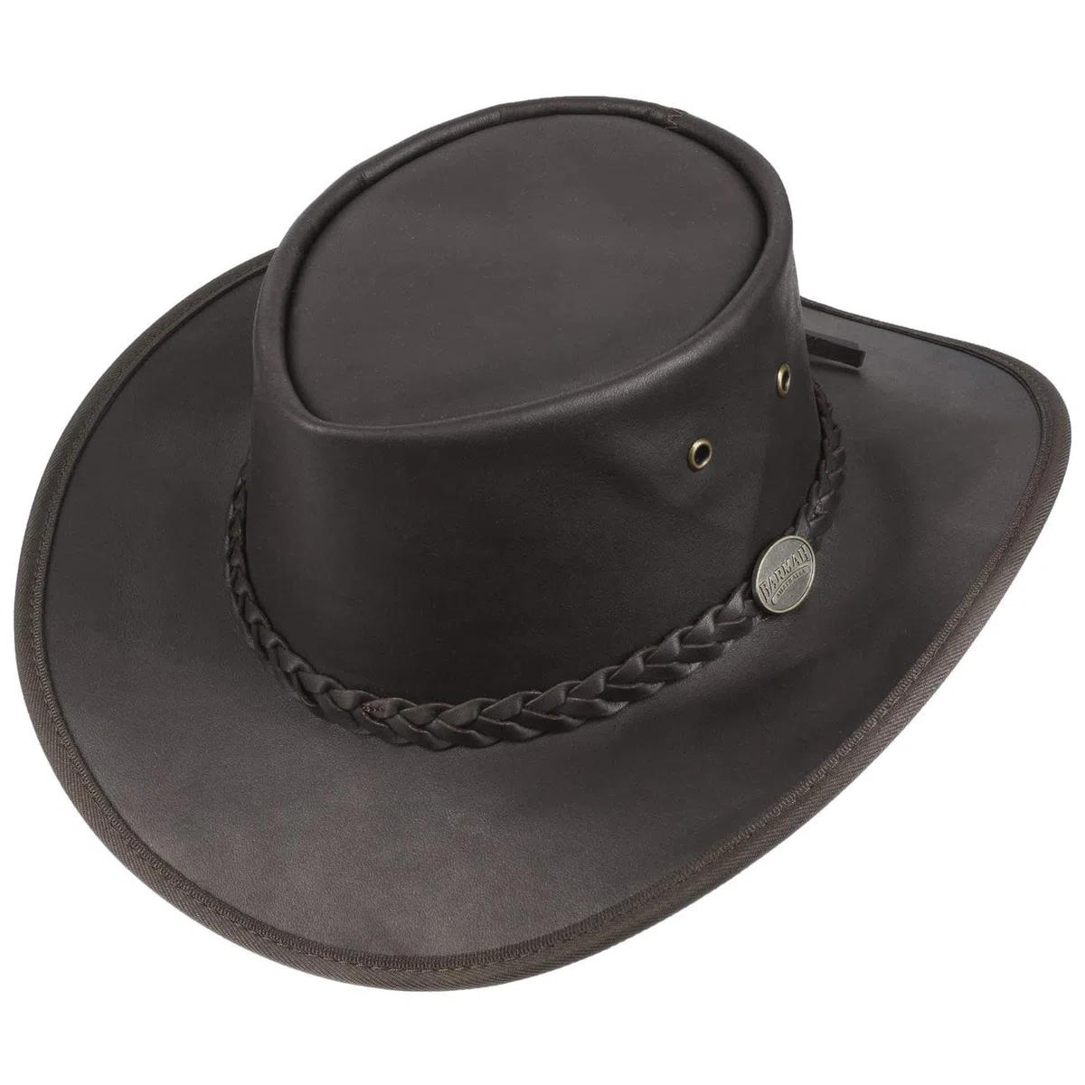 Barmah Sombrero Piel Squashy Outback Hombre - Made in Australia de Stockman con Banda Piel, Ribete Verano/Invierno Primavera Verano Otoño Invierno