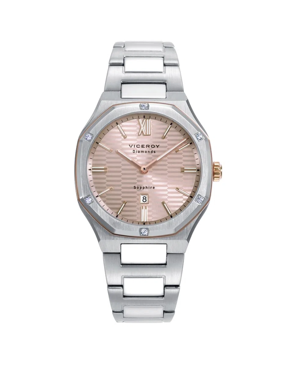 Viceroy Reloj Mujer Analógico - Colección Laura Escanes - 33 mm - Acabado Dorado - Cristal de Zafiro - Sumergible 10 ATM - Movimiento de Cuarzo – 45004-83