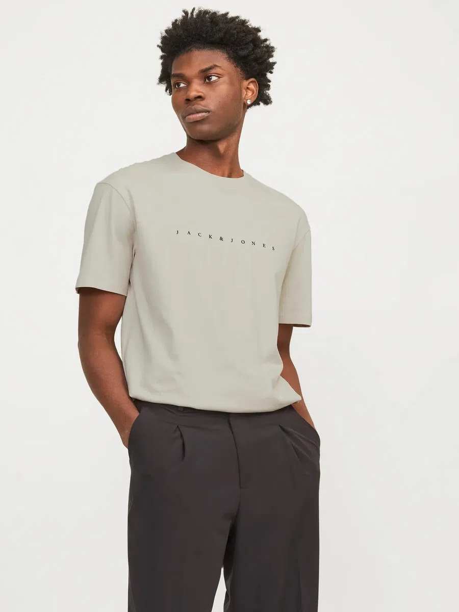 JACK & JONES Camiseta para Hombre con Logo, Azul (D/Moonbeam/Blue Mirage/Iceberg Green), XL