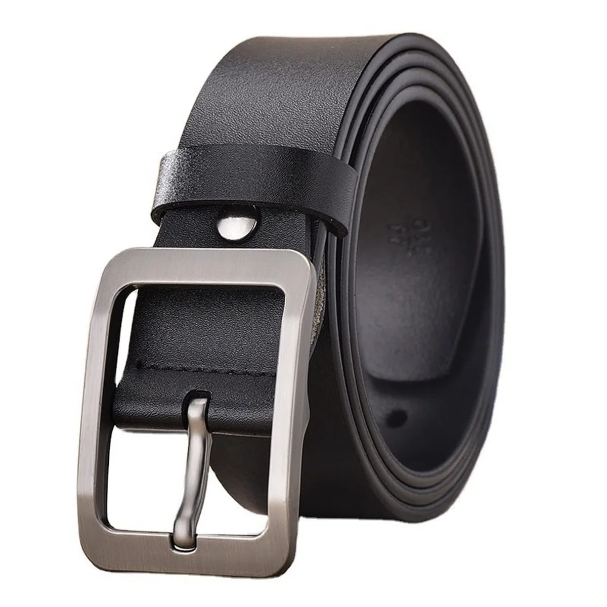 Cinturón ajustable de cuero genuino, Cinturón de cuero for hombre, pantalones vaqueros ajustados de cuero, pantalones de un solo lado, trajes con cinturón for hombre, excelentes trajes con cinturón in
