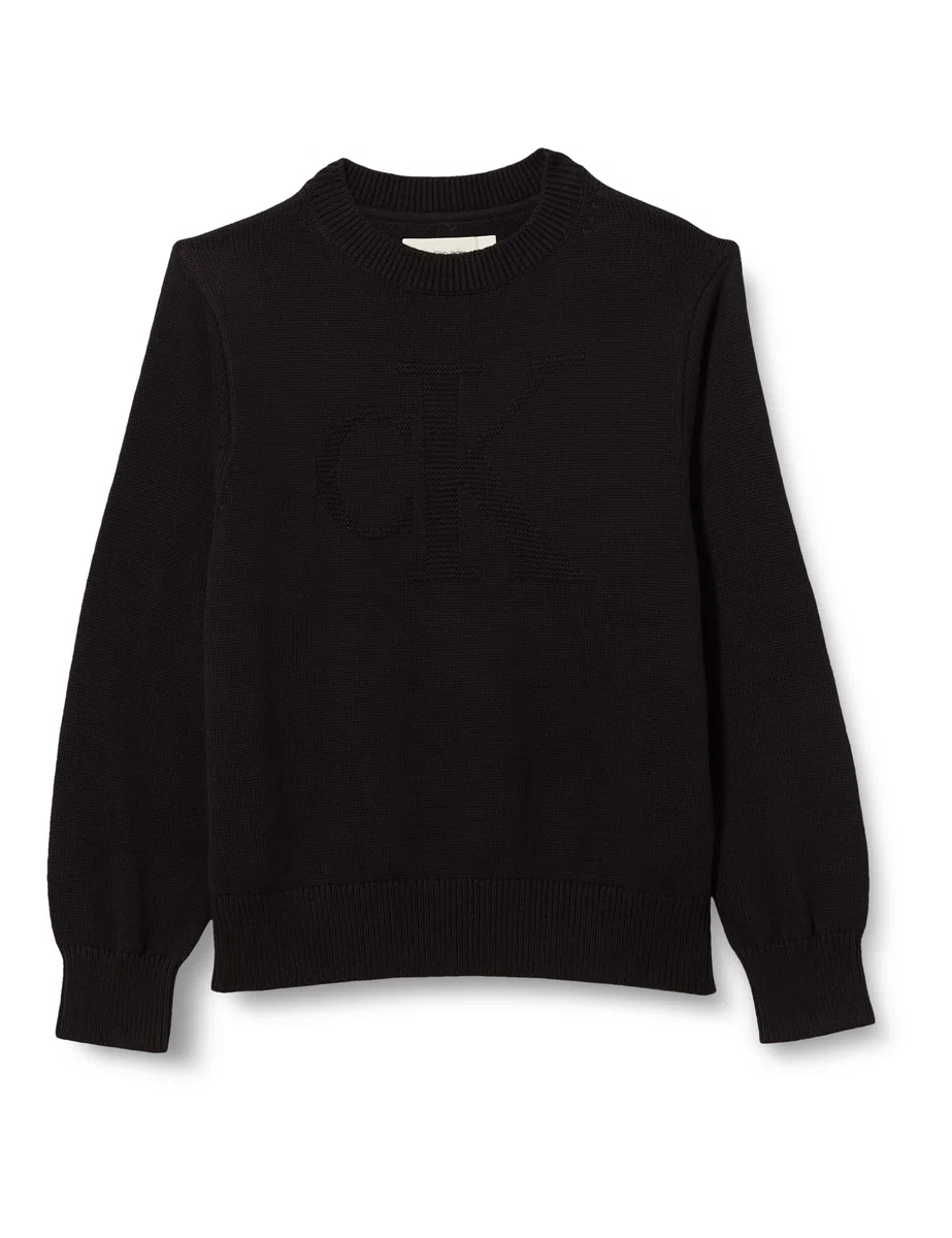 Calvin Klein CK Logo Intarsia Sweater Lvckfjf04b Suéter pulóver Niños