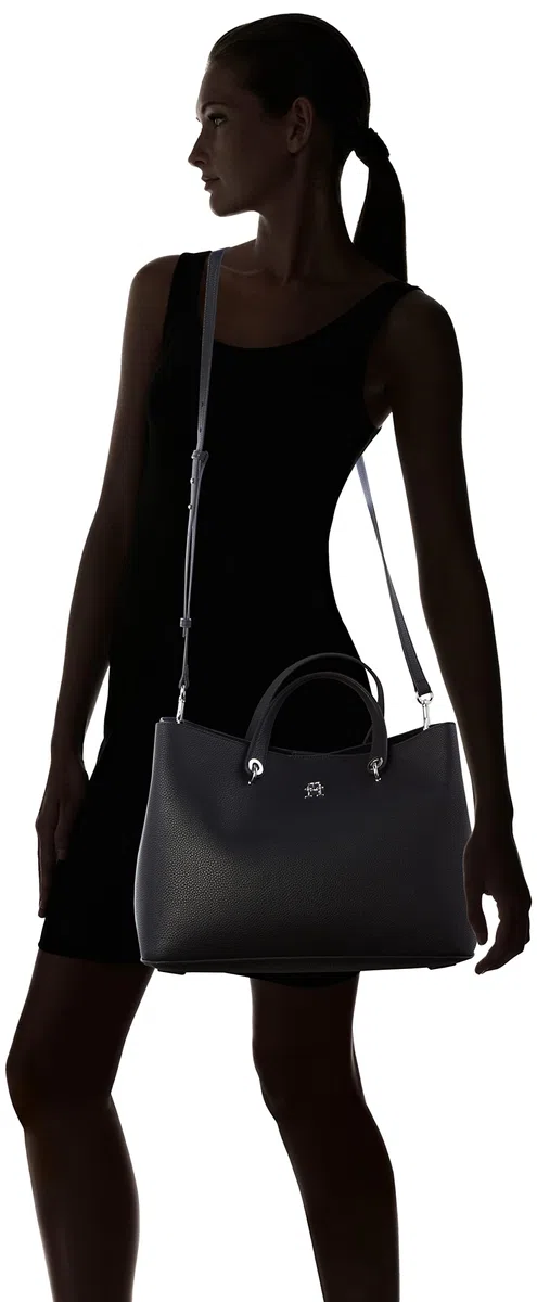 Tommy Hilfiger Bolso Satchel Mujer Emblem con correa desmontable