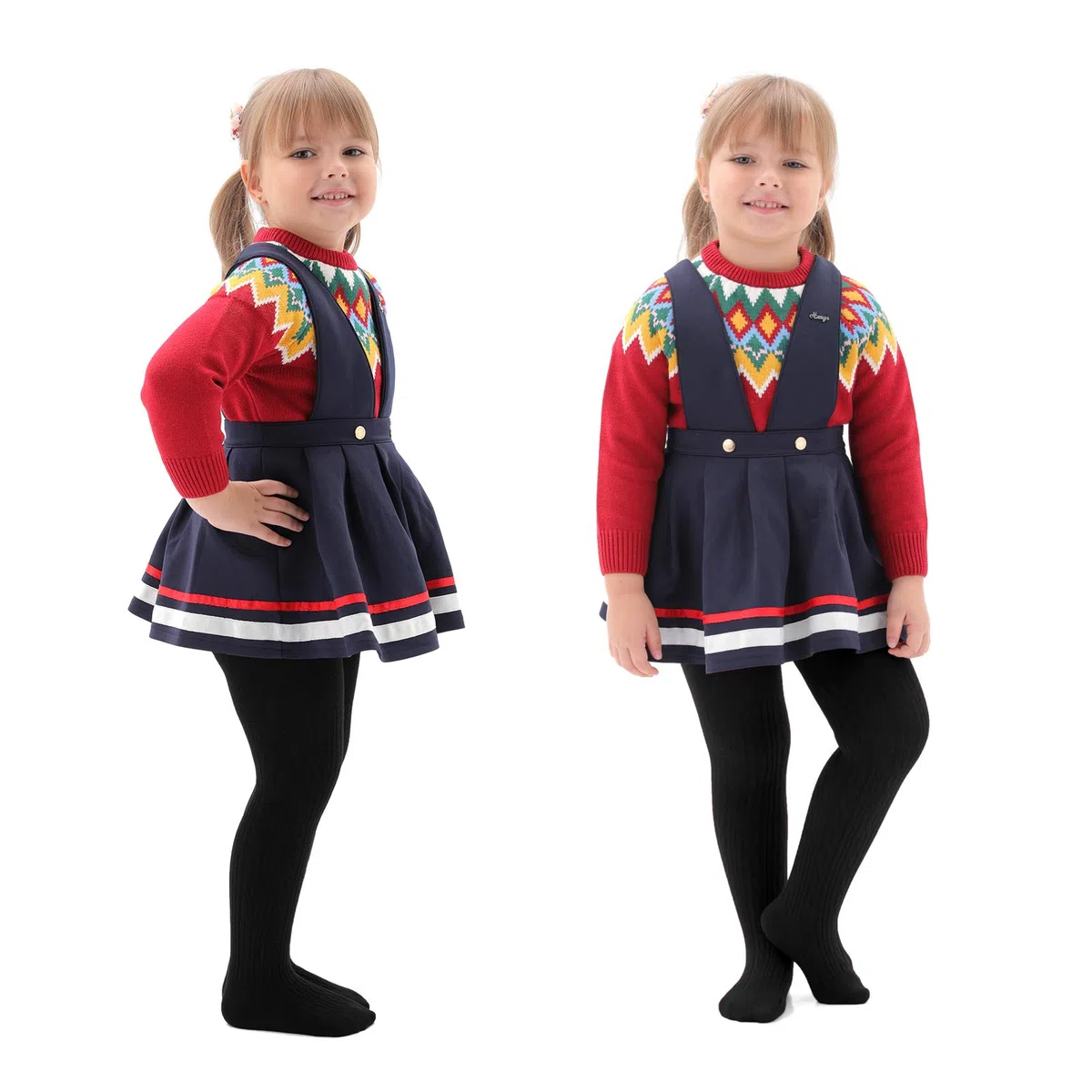 EPEIUS Mallas Gruesas De Punto Trenzado Para Bebé Niña, Medias Algodón Recién Nacido, 3/4/5/6 Unidades, Cablenegro/ , Paquete 3, Eses, Blanco, Rosa, 12-24 M