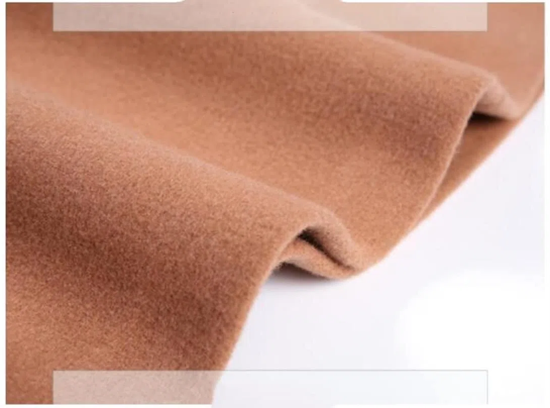 Abrigos de lana de un solo pecho para mujer con cinturón Chaqueta de lana larga para mujer, invierno, grueso, visón, cachemir, rojo vino, L