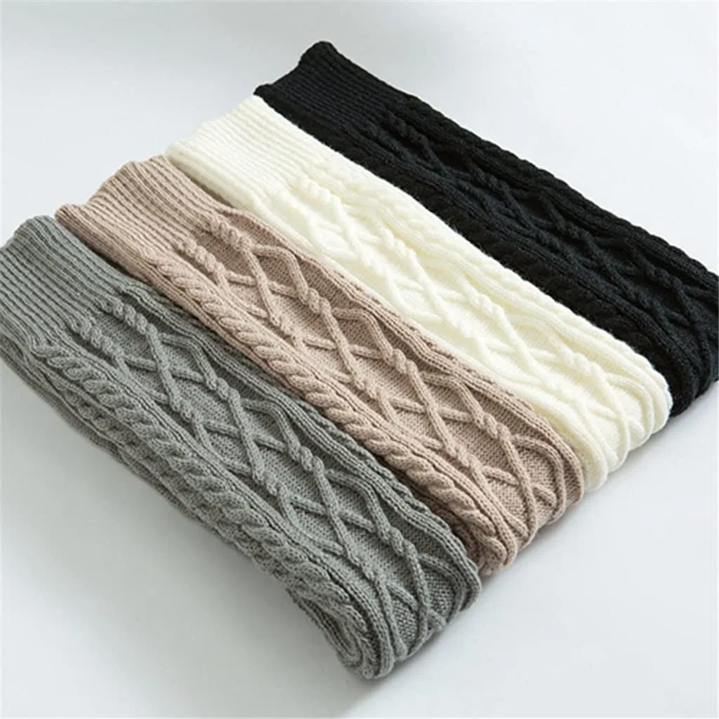 Pares Mujeres Invierno Tejido sobre La Rodilla Bota Larga Cálido Muslo Medias Altas Pantimedias Calentadores De Piernas (Color : A, Size : 75CM) (A 75CM)
