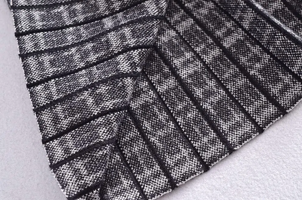 Faldas para Mujer Reino Unido,Falda De Invierno A Cuadros Cintura Elástica Onda Falda Plisada De Talle Alto De Punto Negro Faldas Plisadas Midi Acampanadas para(Coffee)