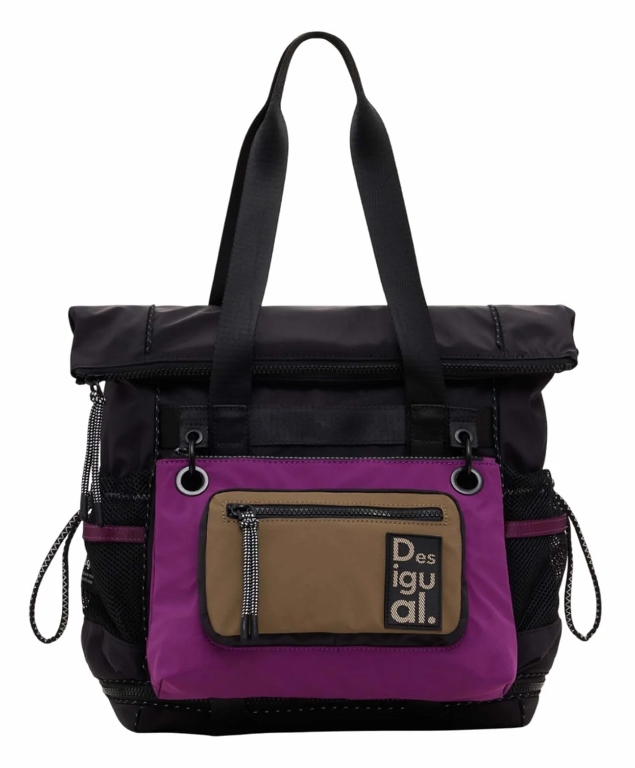 Desigual Modularis 25 Voyager Bag, Negro, violeta