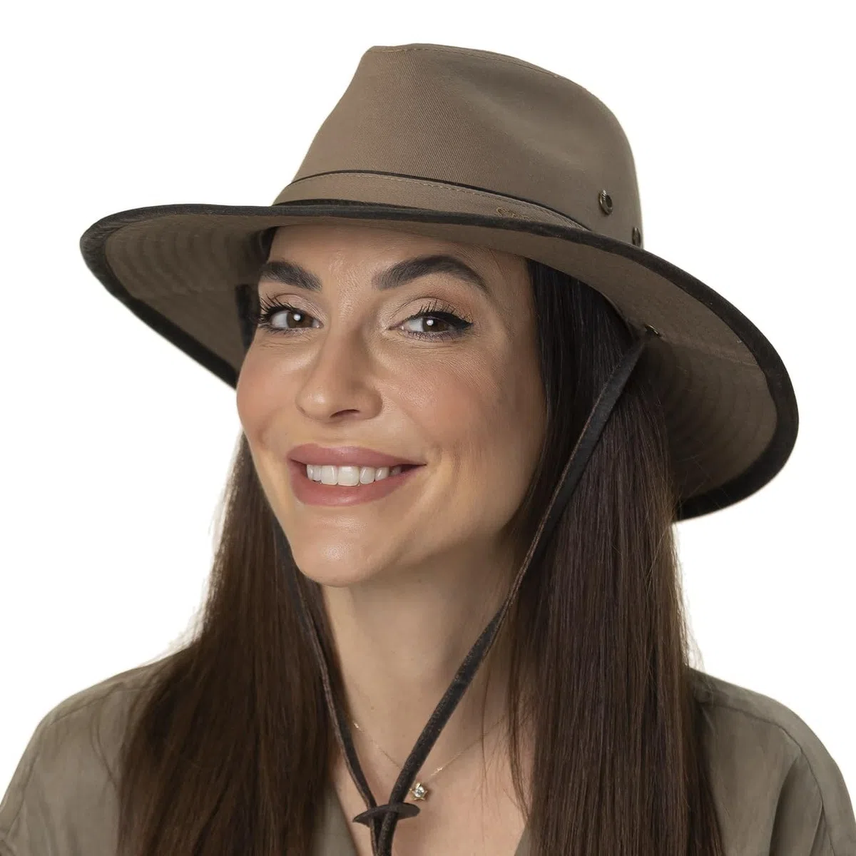 Stetson Sombrero Traveller de Algodón Tarnell Hombre Primavera Verano Protección UV 40 Tela con Ojales de Ventilación