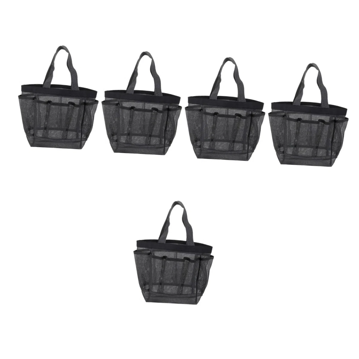 Healvian 5 Piezas Bolsa de Viaje con Diseño de Malla Neceser Portátil Multifunción para Cosméticos y Artículos de Tocador Práctica Bolsa de Aseo para Exteriores y