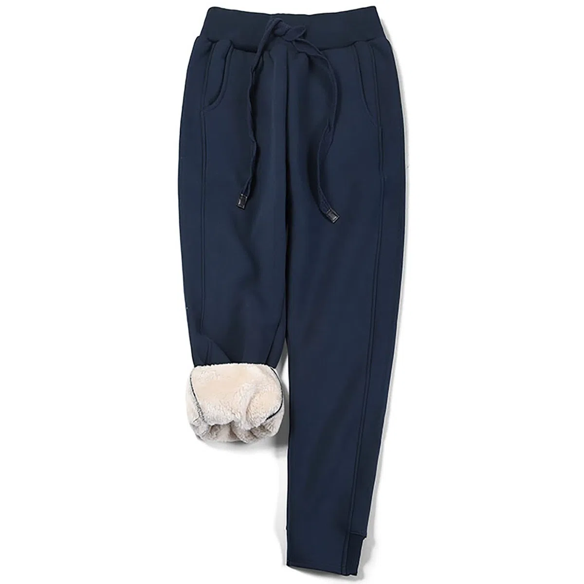Pantalones De Jogging Para Mujer Con Forro De Manga Larga Con Cordones Deportivos Para Correr Bolsillos De Vellón Súper Cálidos Pantalones De Jogging De Vellón Cálidos De Invierno Para Mujeres