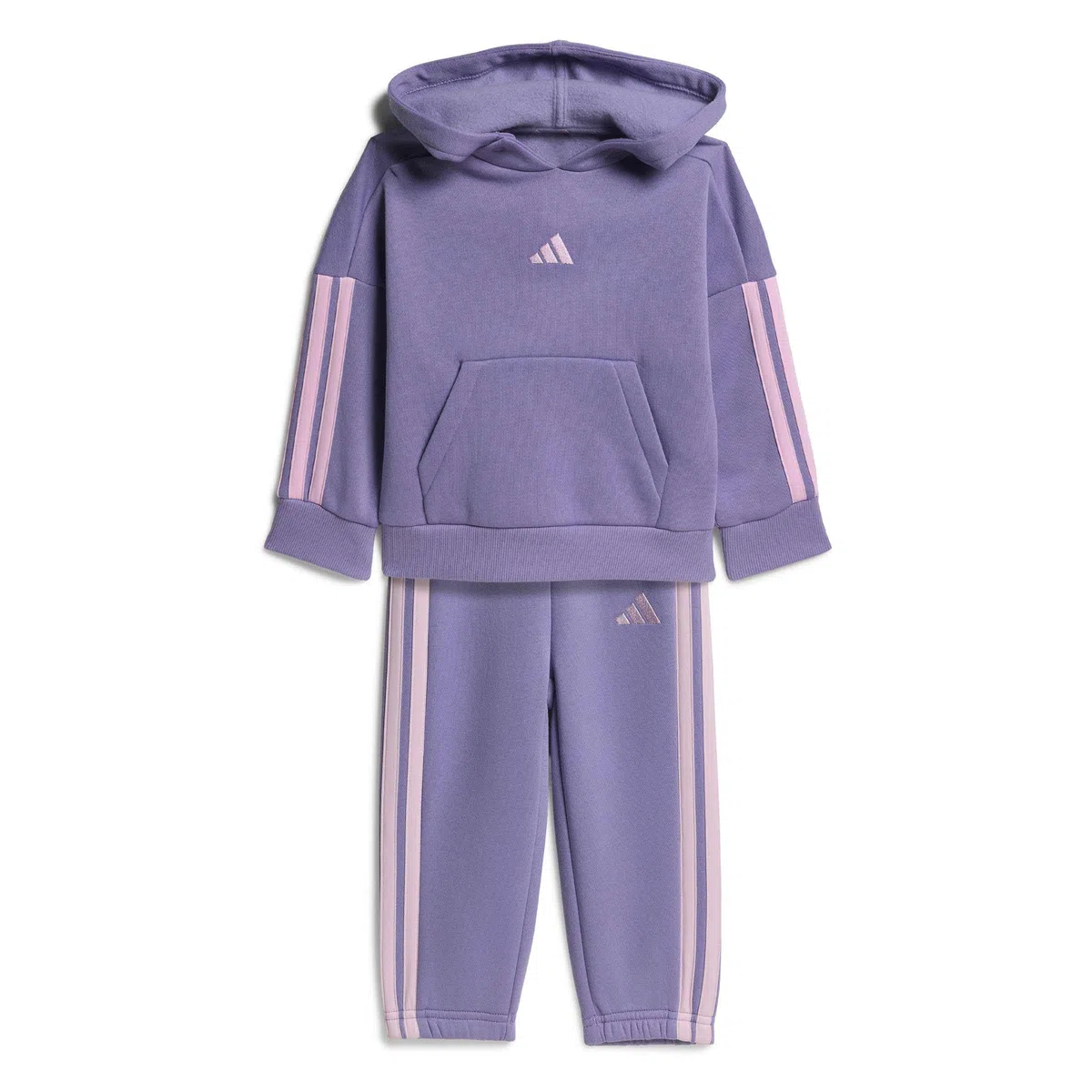 adidas Unisex bebé Essentials Hooded Jogger Track_Suit, magic lilac/clear pink, 18-24 Months
