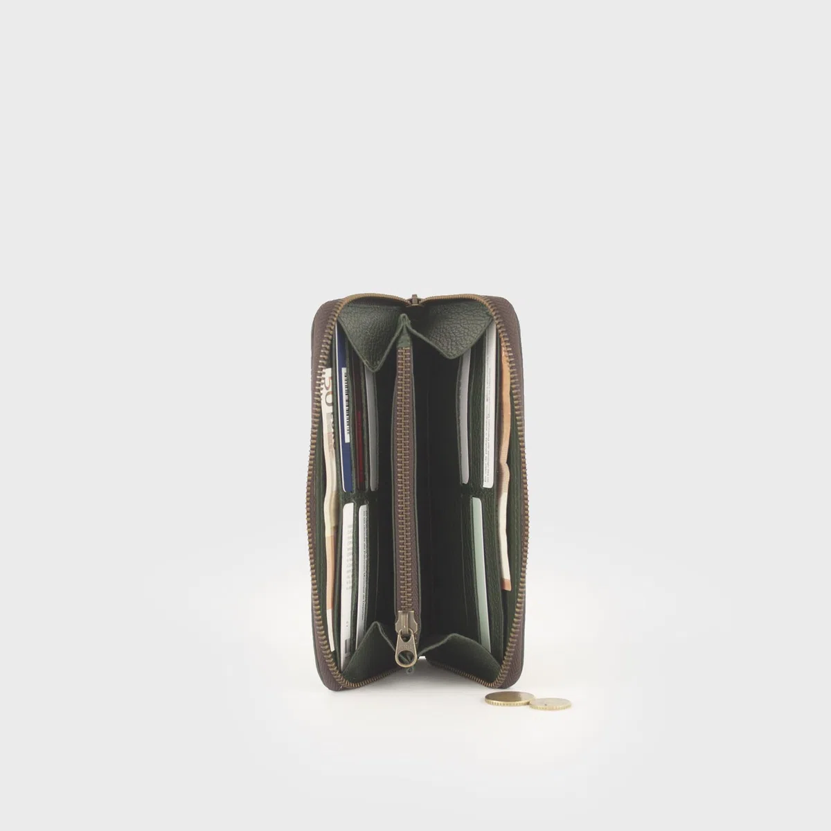 CRUSH - Billetera de piel hecha a mano para mujeres. Monedero de piel suave. Hope.