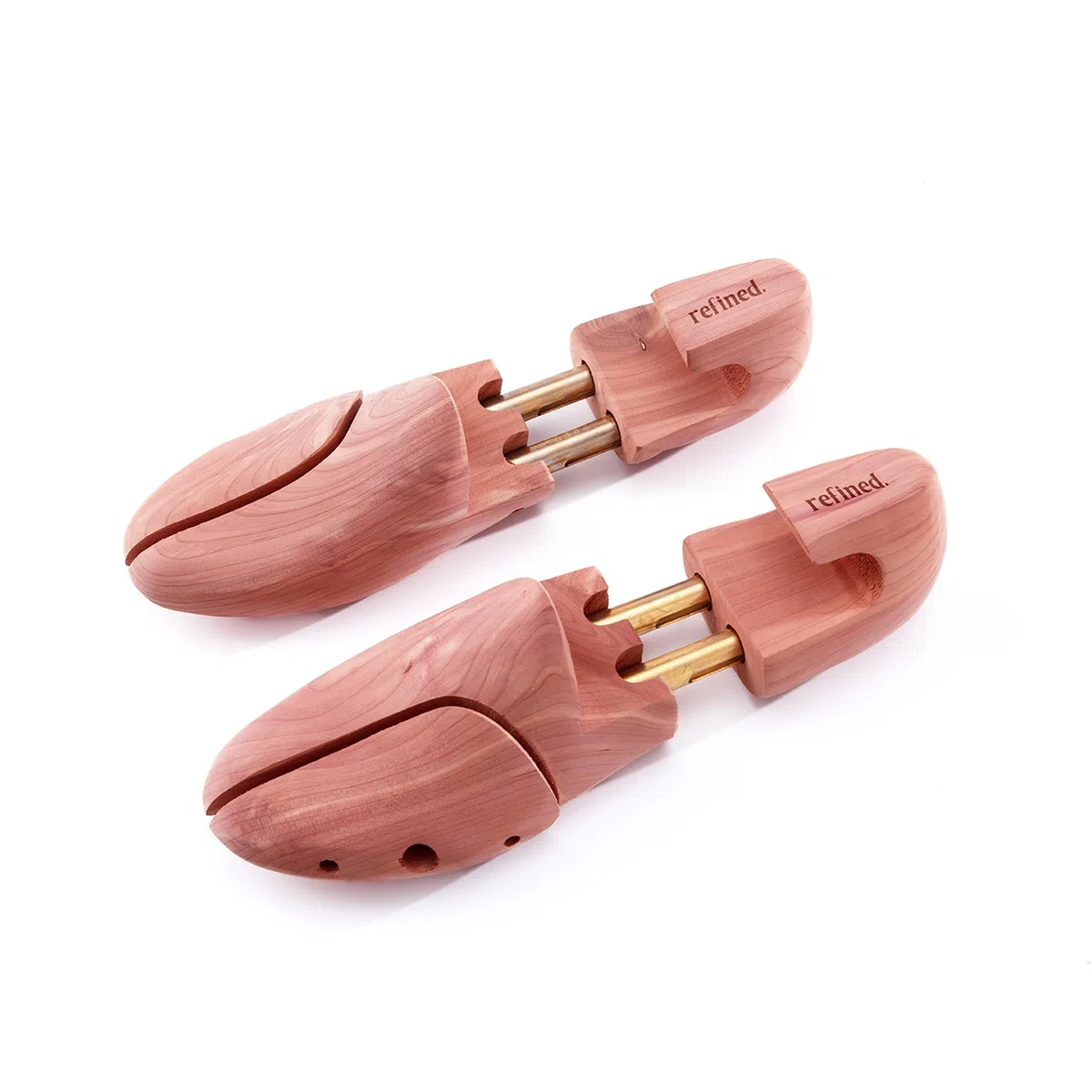 Refined. Árbol de zapatos de cedro rojo de madera de cedro con tubos dobles, árboles de zapatos de tubo doble para hombre, 6-16 tamaños, árbol de zapatos de madera