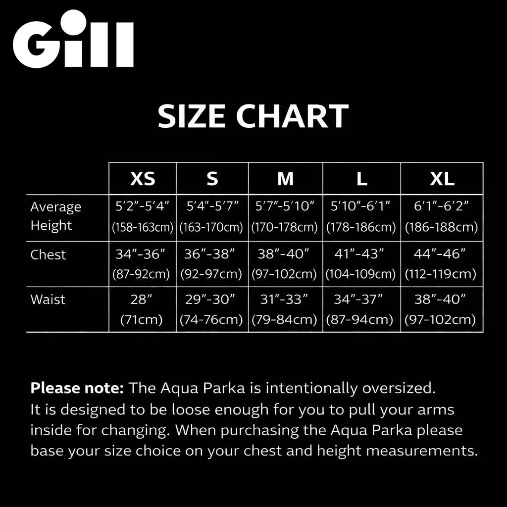 Gill Aqua Parka Change Changing Coat Jacket - Graphite - Capas térmicas cálidas Capas de Calor Estiramiento fácil Transpirable