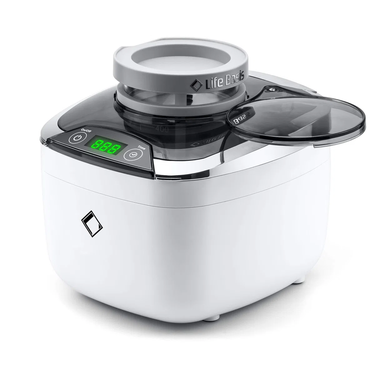 Life Basis Limpiador ultrasónico Joyería 870ml Professional con Vaso y Tapa de 500 ml [Versión actualizada]