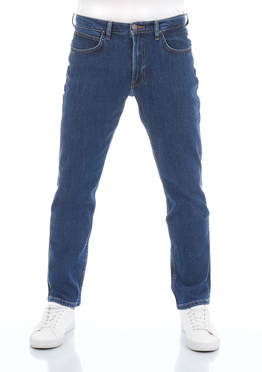 Lee Brooklyn Straight Vaqueros Para Hombre, Dark Stonewash, 34W / 32L