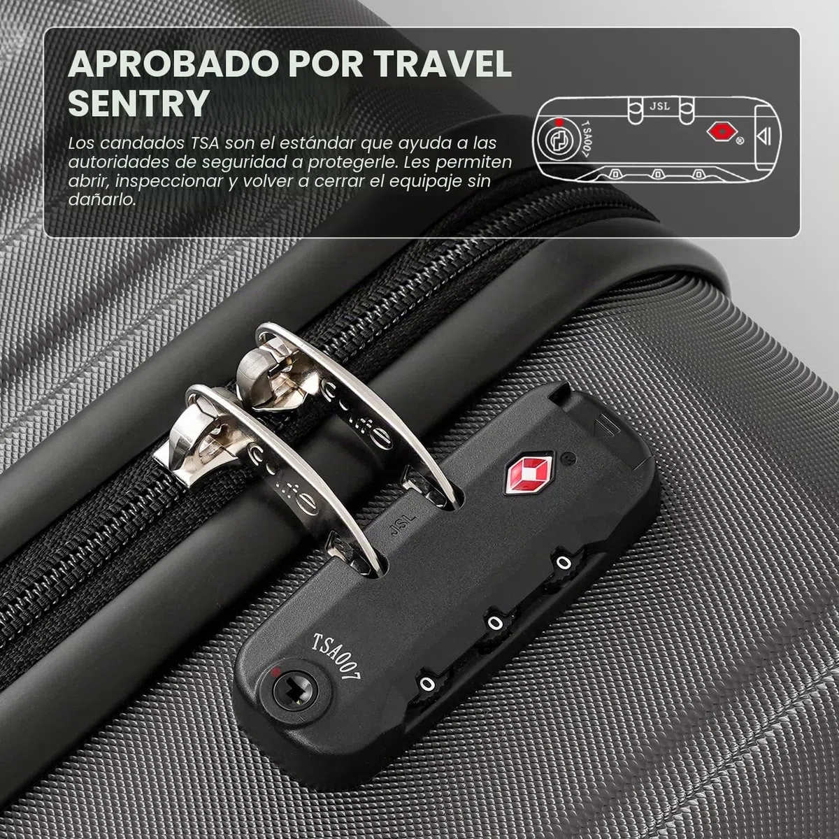 COOLIFE Juego de Maletas 3 Piezas, Maleta de Cabina, Mediana y Grande | Rígidas en PC+ABS para Vacaciones y Viajes Familiares, Cerradura TSA, Cremallera YKK y 4 Ruedas Dobles, Azul Oscuro