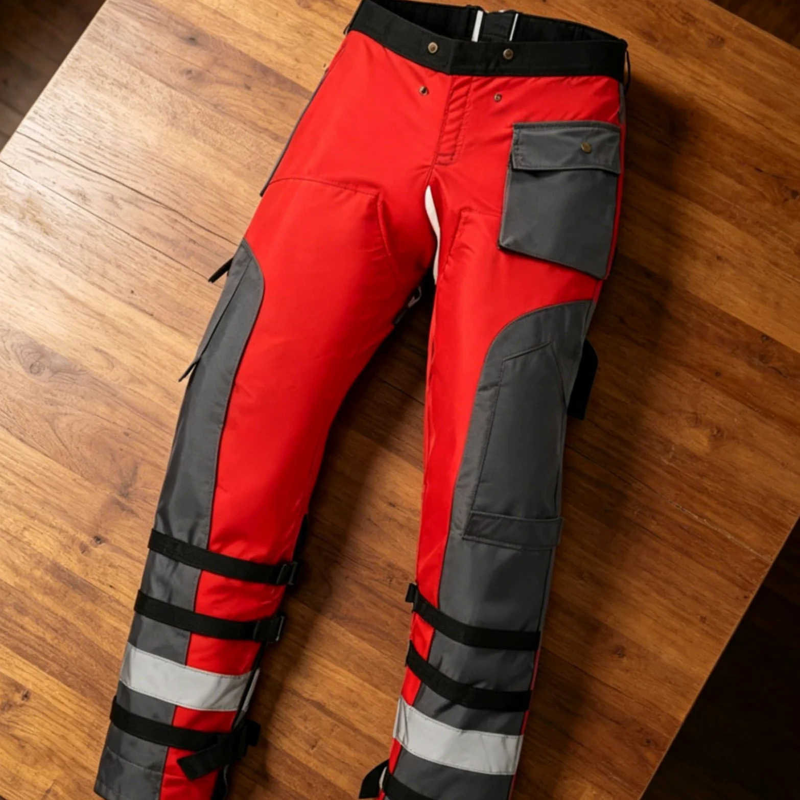 harayaa Pantalón de Protección para Motosierra Pantalón Anticorte Delantal Pernera Leggings con Estructura por Ajuste en Cintura y Piernas y Detalle