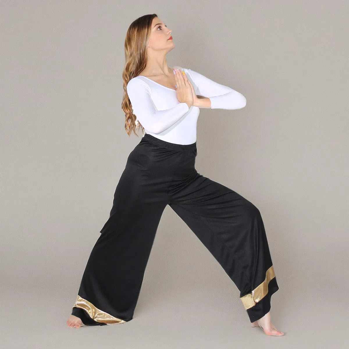 Danzcue Pantalón Palazzo Praise Dance para niñas