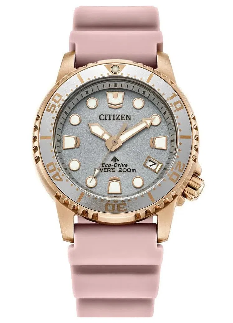 Citizen Reloj analógico de Cuarzo para Mujer con Correa de Poliuretano EO2023-00A, Rosa., Correa