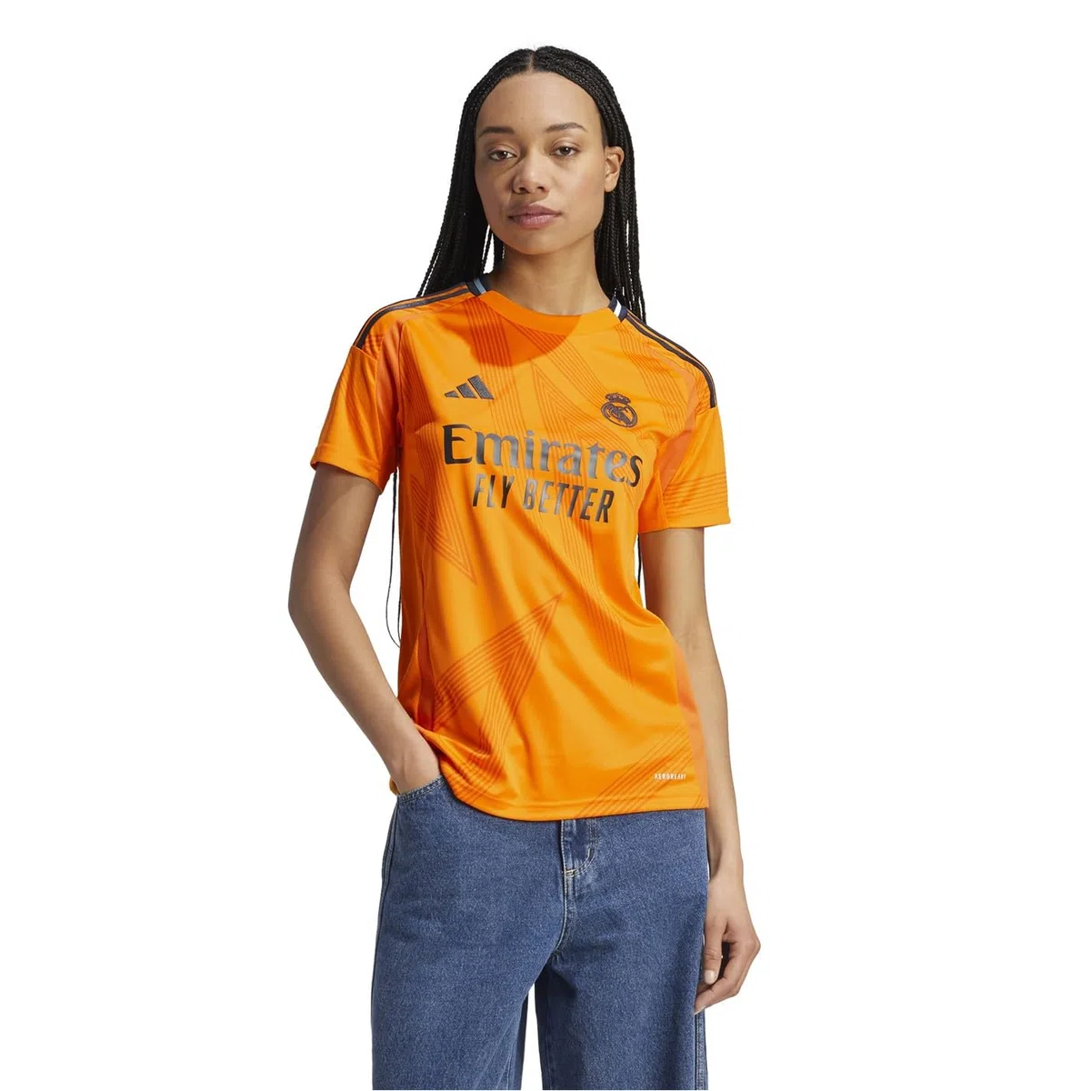 adidas Real Madrid - Camiseta de réplica exterior para mujer 24/25