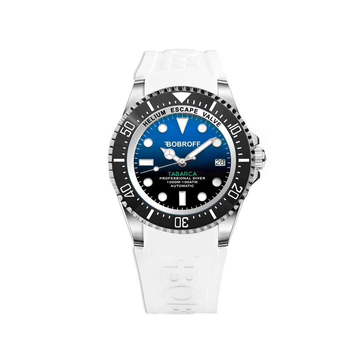 Bobroff Tabarca - Reloj de Hombre automático Diver Profesional de Buceo, 1000 m, Azul, 44MM, válvula de Helio BF0003-BFSTB