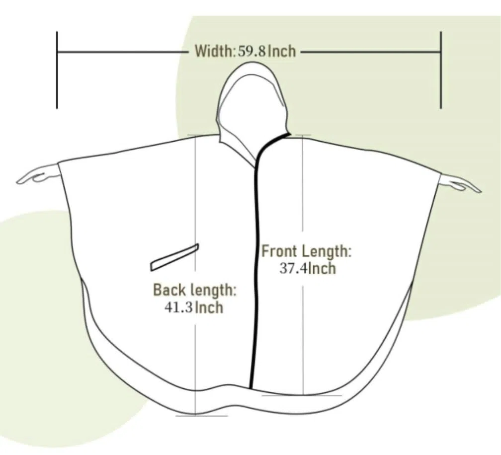 Capa de Lluvia Reutilizable Poncho Impermeable Con Estampado De Para Mujer, Capa Para Lluvia Grande Capucha Y Cremallera Ropa de Agua para Exteriores