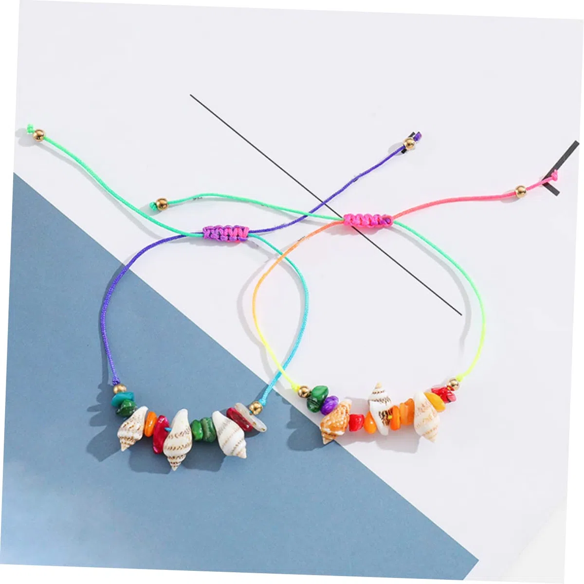 FRCOLOR Tobilleras De Naturales Para Mujer Joyería De Bohemia Y Conjunto De Tobilleras 12 Piezas X 4