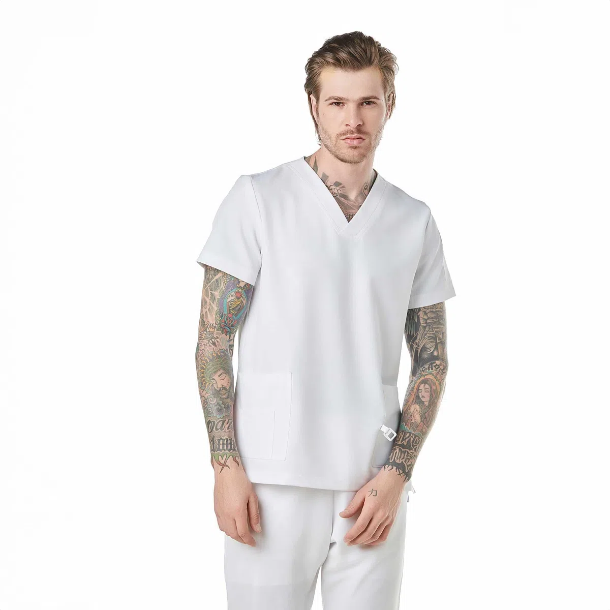 GALLANTDALE Uniforme Sanitario Performance Hombre Casaca y Pantalón Jogger | Pijama Médico Antibacteriano y Resistente para Hospital, Clínica, Enfermería, Veterinaria y Odontología
