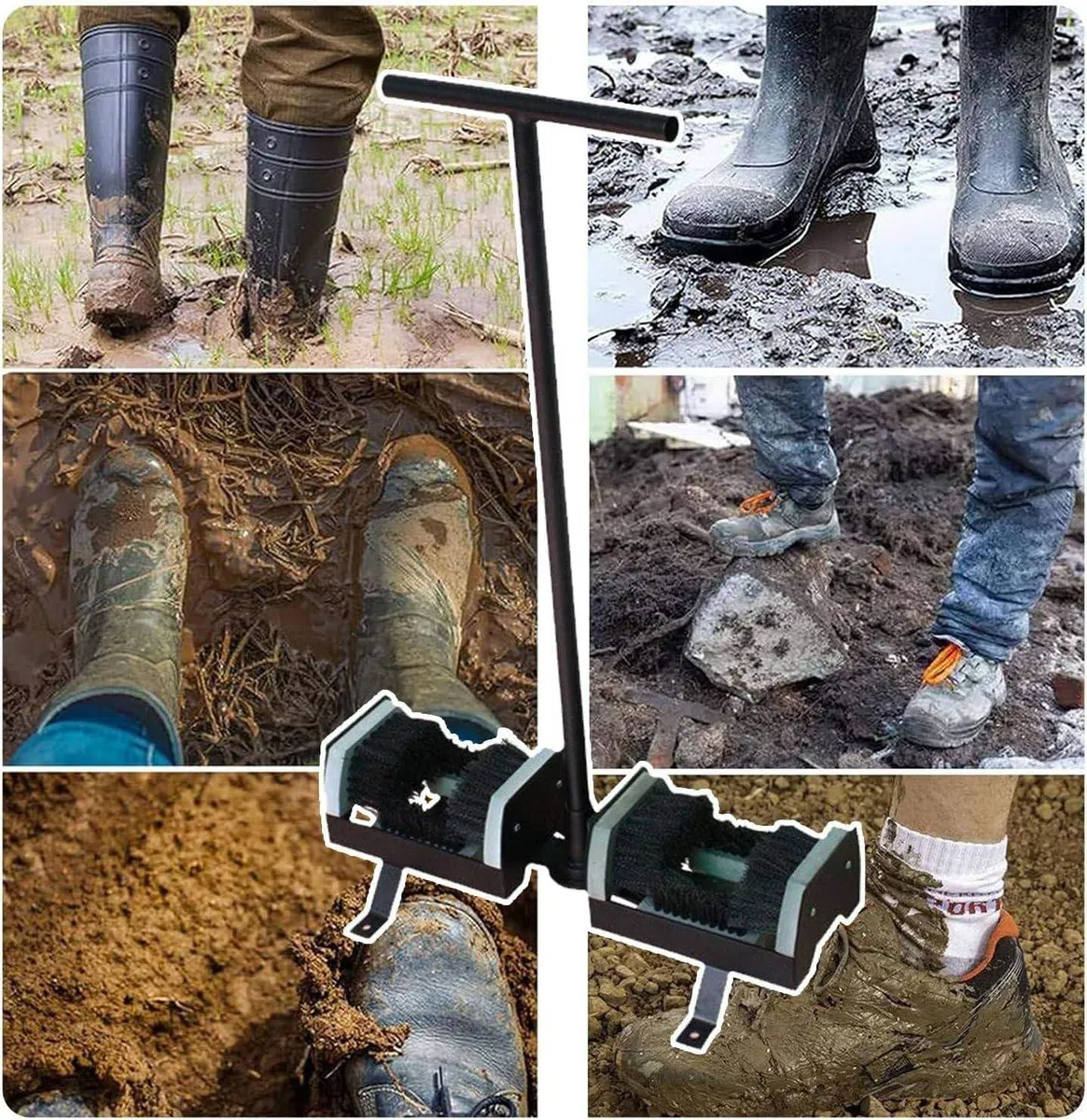 Cepillo Limpiador De Botas Para Exteriores, Cepillo Para Botas Para Suelo, Elimina Hasta El 98,6 % De Las Manchas Con Cepillo Doble De Doble Cara, Ideal Para Granjas, Jardines, Obras, Campos De Golf