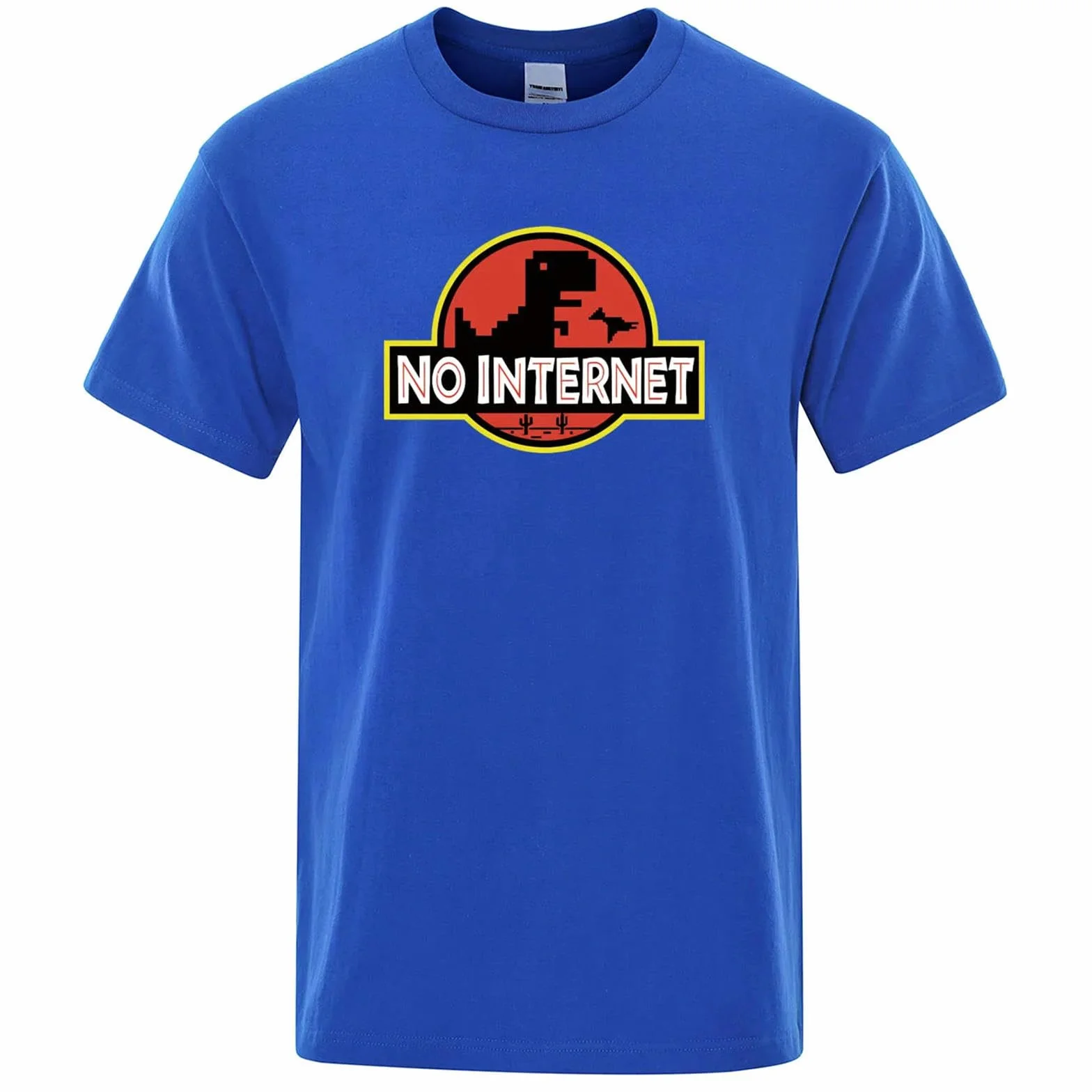 Camisetas Manga Corta Hombre Camiseta con Impresión De Dinosaurios Divertida para Hombres Casual Verano Suelta Hombres-Vino Rojo-s