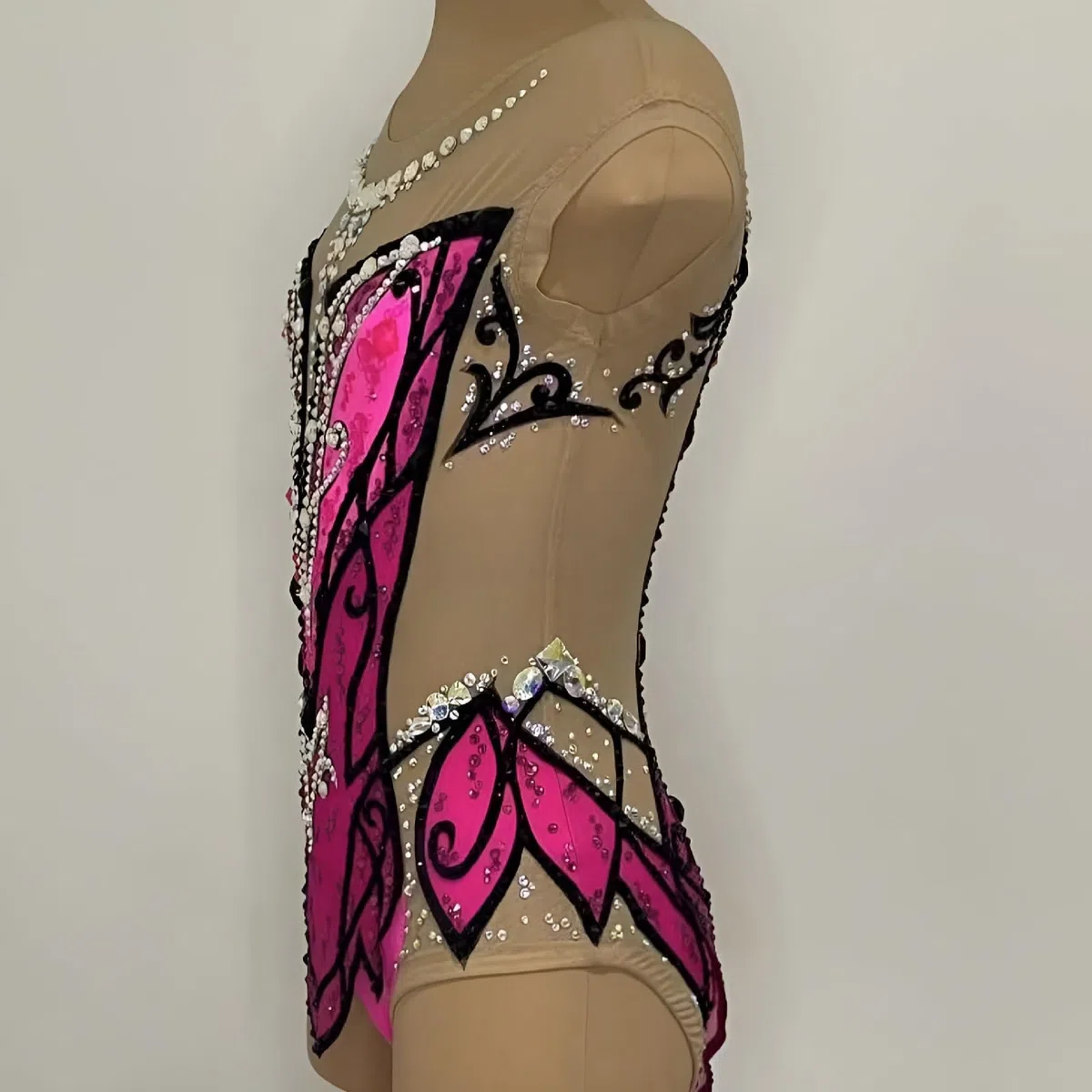 Maillot De Gimnasia Rítmica For Mujer Traje de Baile de Ballet de Alta Elasticidad Mono de Gimnasia Puesta En Escena