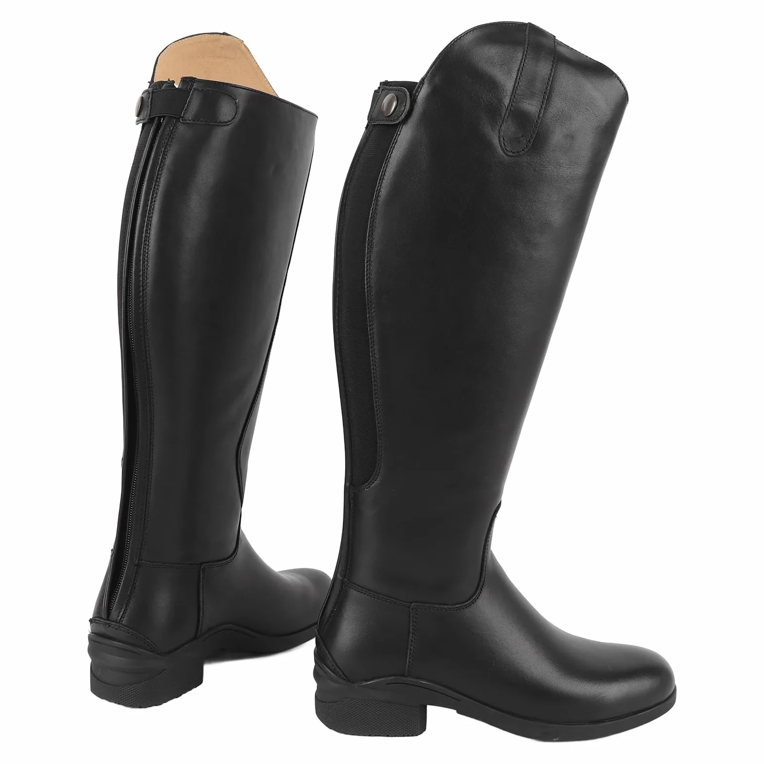 Botas Ecuestres Botas Altas Hasta La Rodilla De Equitación De Entrenamiento Ecuestre Unisex con Cremallera Trasera Piel EVA Talla 42 para Uso Diario (Talla 43) (42)