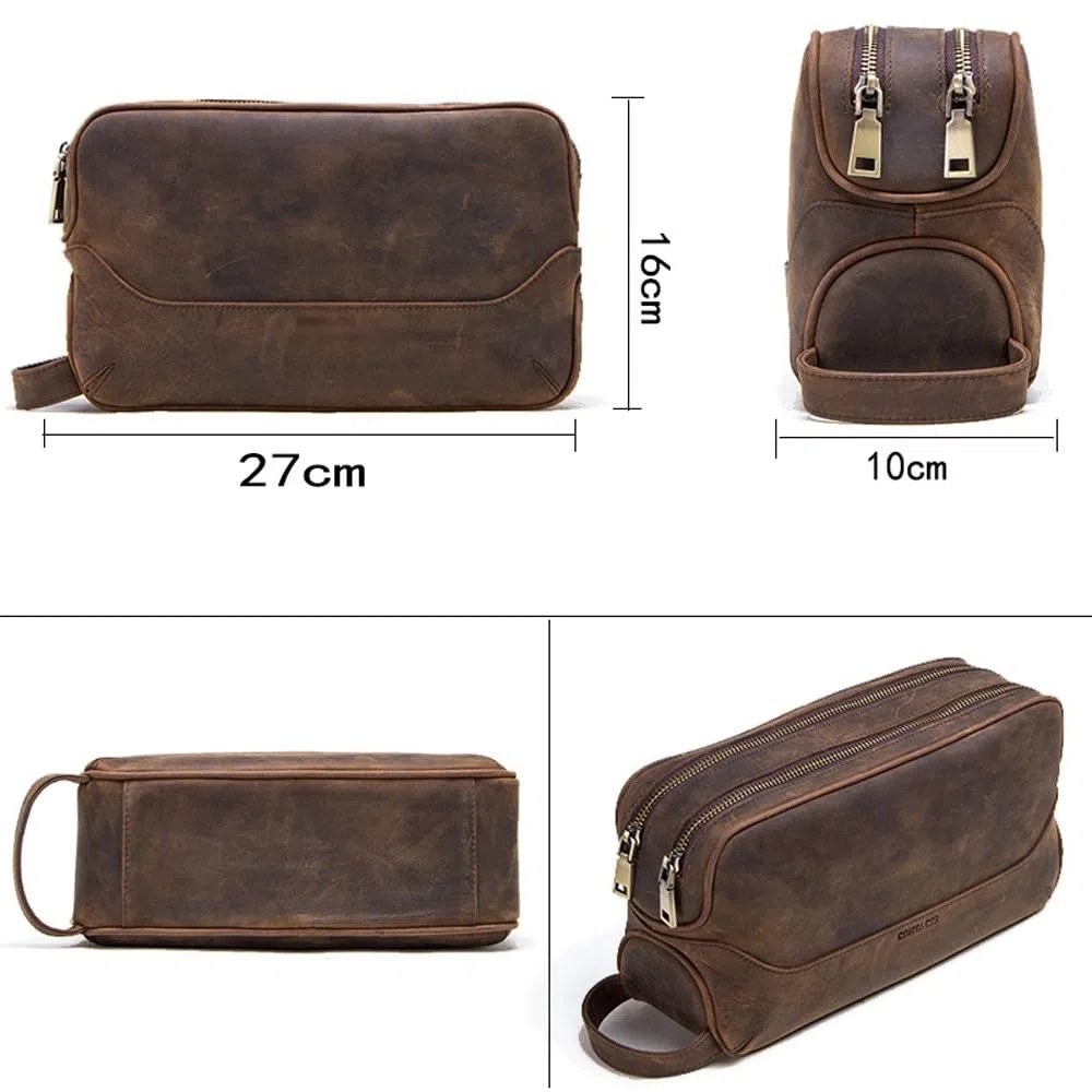 Neceser para hombre, bolsa de afeitado de cuero para hombre, bolsa de aseo de cuero para hombre, kit de aseo de cuero para hombres, bolsa de aseo de viaje para hombre, organizador de higiene y