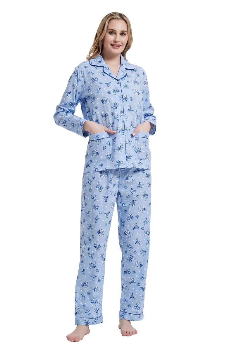 amaxer Conjunto de pijama 100 % algodón para mujer, pantalones cortos de manga corta, pantalones cortos suaves con botones, cintura elástica con cordón elástico