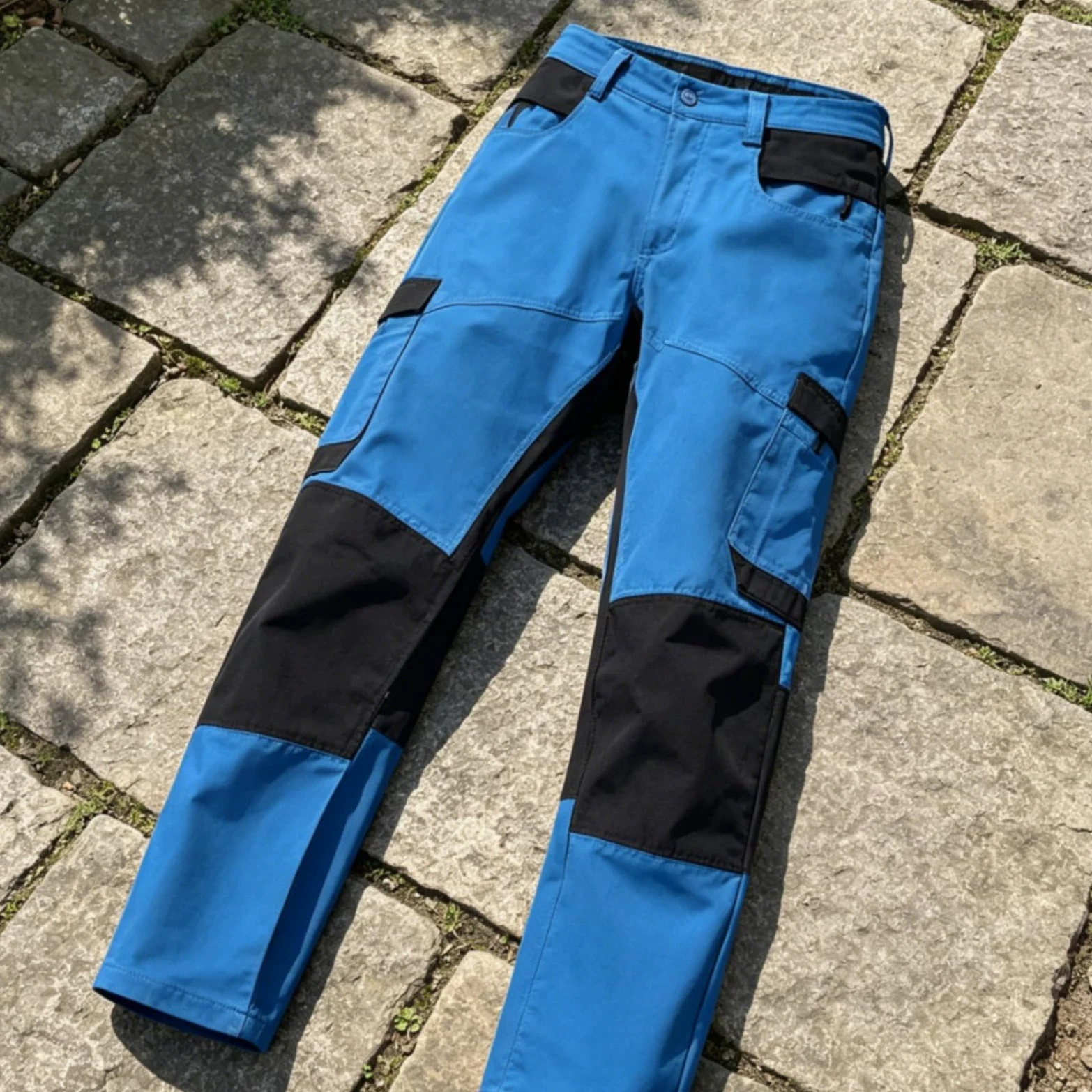 Gralara Pantalones de Trabajo Anticorte Multibolsillo Pantalón Anticorte Resistente a Herramientas de Corte Pantalón para Profesionales, Cortar, Light Blue 38