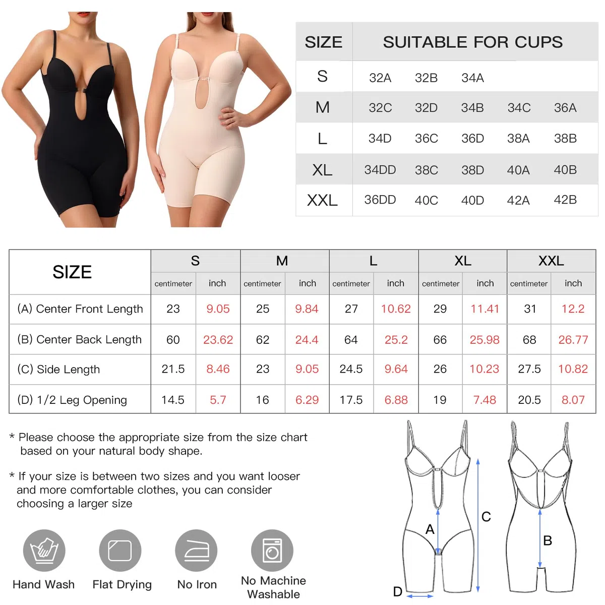 Slimers Shapewear Bodysuits 0062 Bodi modeladora Mujer