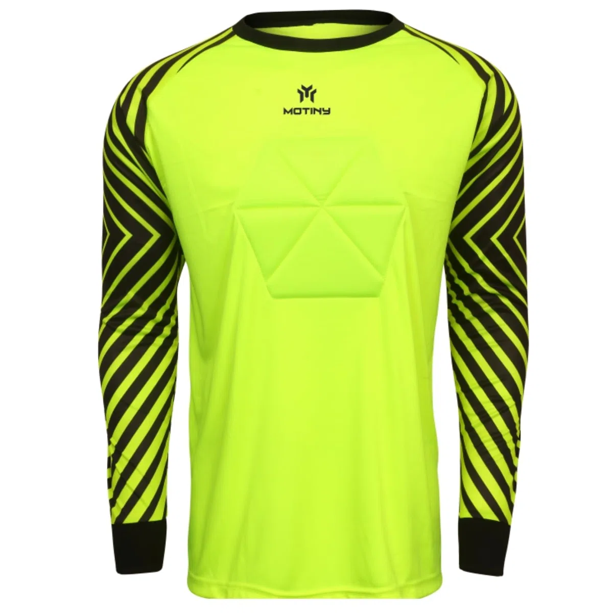 Camiseta de portero acolchada en el pecho para adultos/niños, codo de fútbol acolchado, para jóvenes/adultos, manga larga, Florosent, X-Small