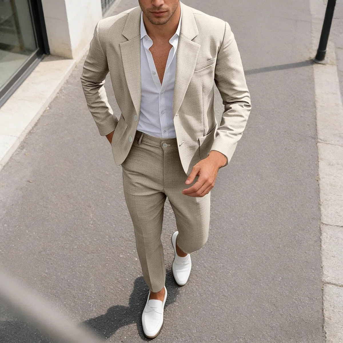 Conjunto genérico de chándal para hombre, 2 piezas, algodón, sudadera, con capucha, pantalones flexibles, cómodos, transpirables, suaves, ligeros, estilo moderno y elegante A175