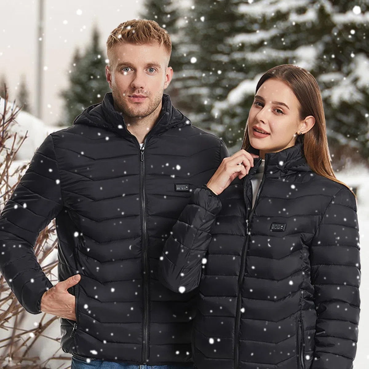 Chaqueta calefactora eléctrica, Chaqueta calefactora | Abrigo térmico de invierno con carga USB, chaquetas cálidas | Chaquetas de esquí para hombre de 3 velocidades de calentamiento rápido para