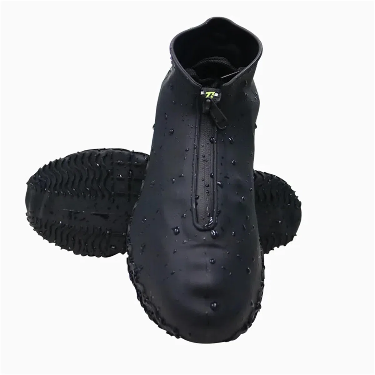 Funda impermeable for zapatos, botas de lluvia, unisex, for exteriores, sólida, antideslizante, resistente al desgaste, reutilizable, con cremallera, funda de silicona for zapatos. para Días de Lluvia