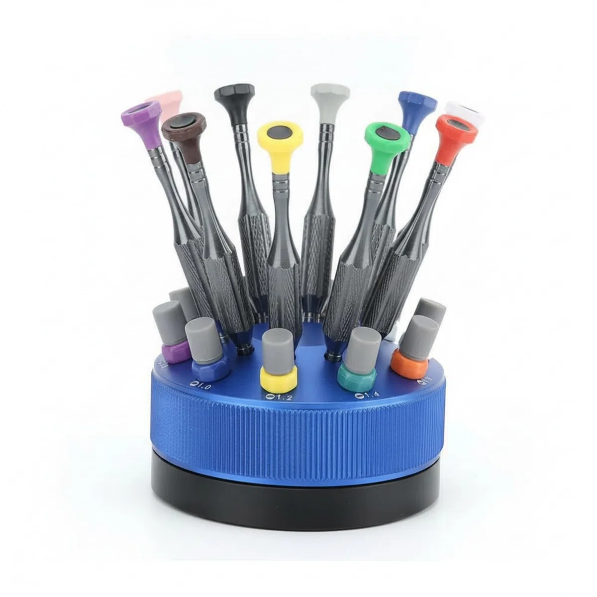 10 Pieces Kit Reparación Relojes Organizador Cilíndrico stornillador Micro Portátil Herramienta para Relojeros