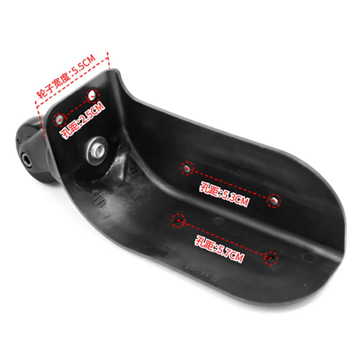 GEBONE Ruedas de repuesto de equipaje de plástico para maleta, ruedas giratorias de repuesto YF BW020# Kit de repuesto de reparación, Un par de ruedas cortas y largas, Wheel Diameter is about 42 mm,