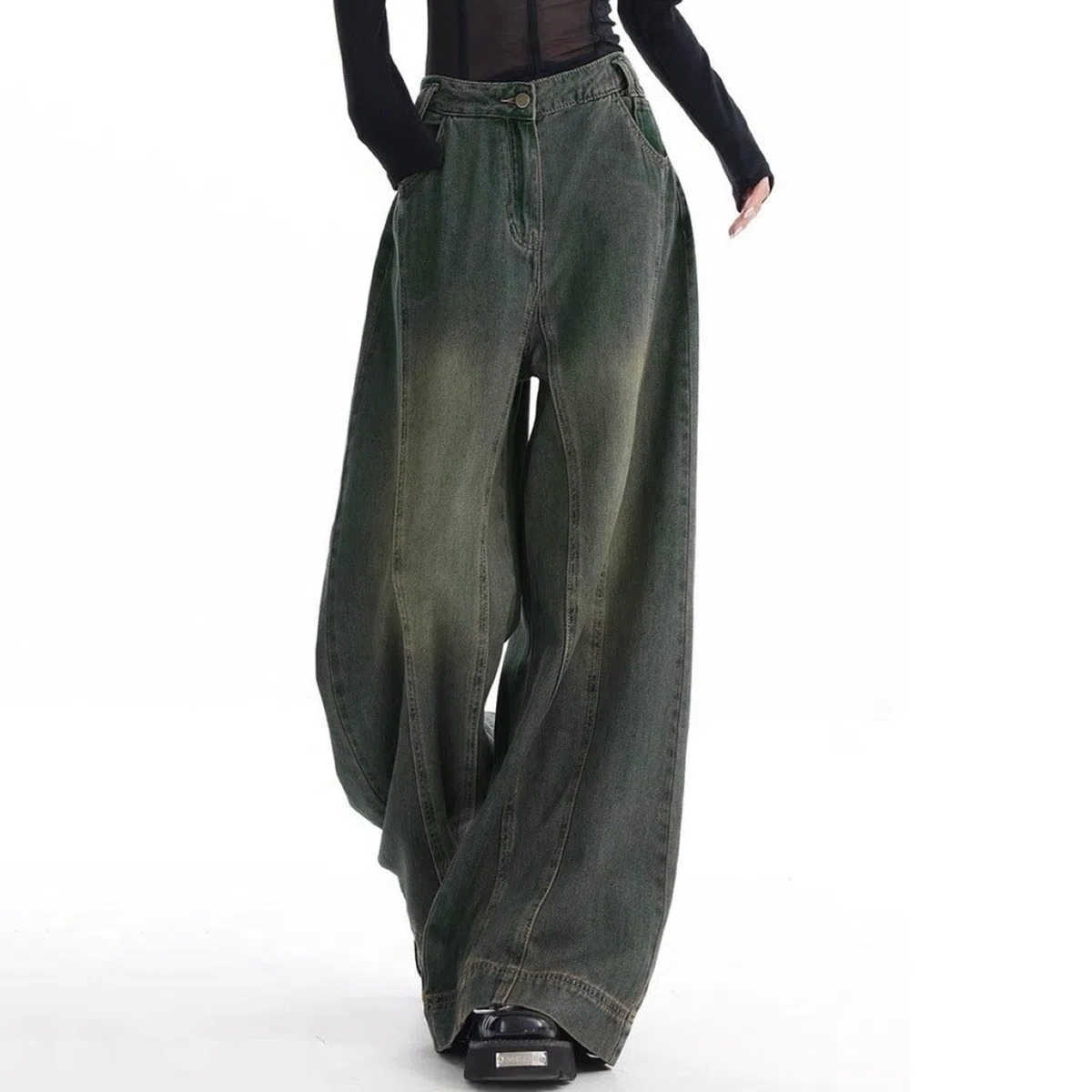 Ropa Mujer Pantalón Vaquero Tejanos Baggy Pantalones Casual Tallas Grandes Vaqueros Ancho Primavera Elasticos Jeans Ligero Rectos Invierno