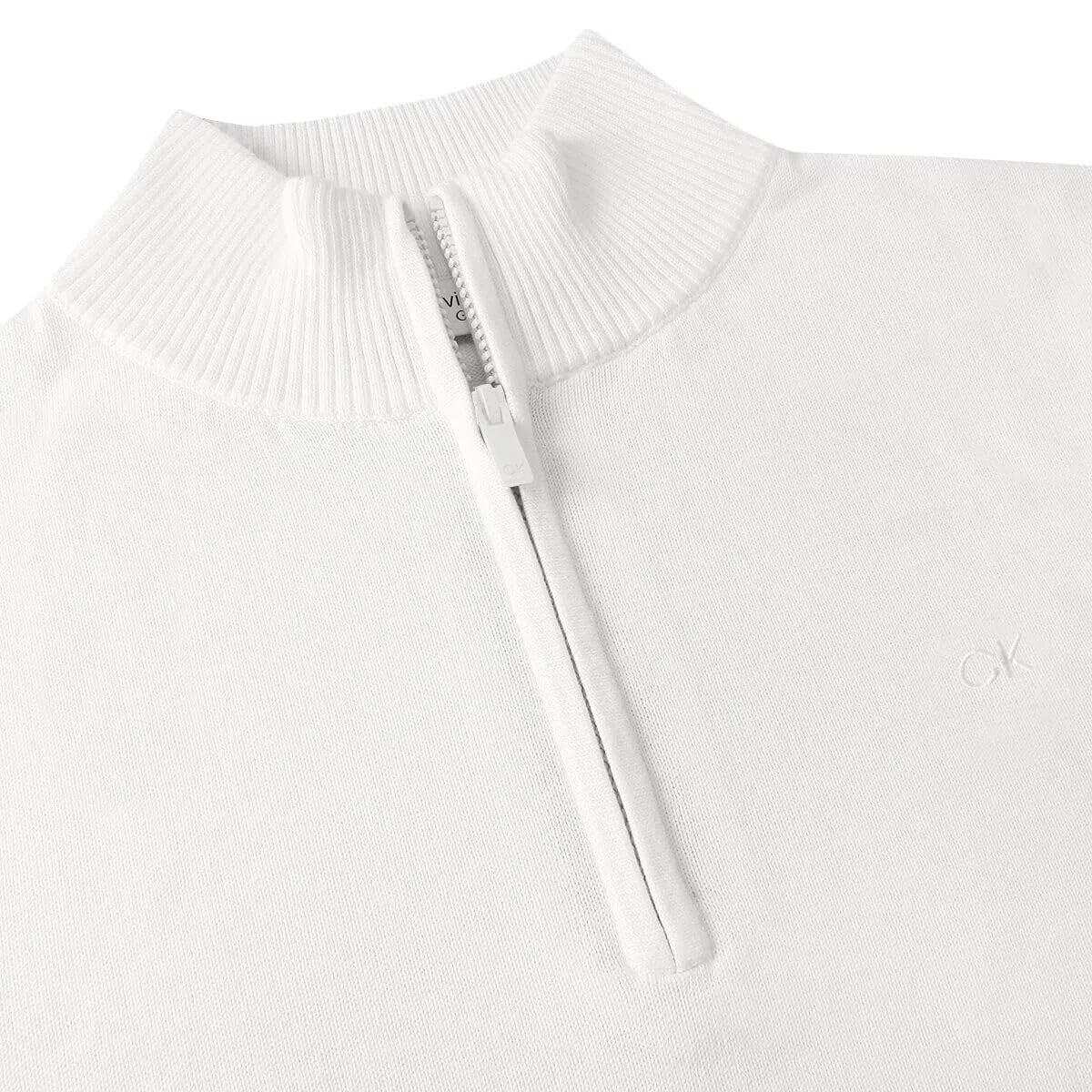 Calvin Klein Su�TER Campus 1/2 Cremallera Hombre - Blanco - XL