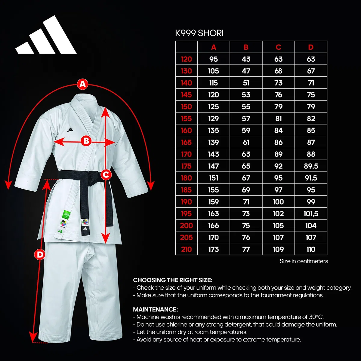 adidas K999 Shori Kata Karate Gi Uniform - WKF aprobado