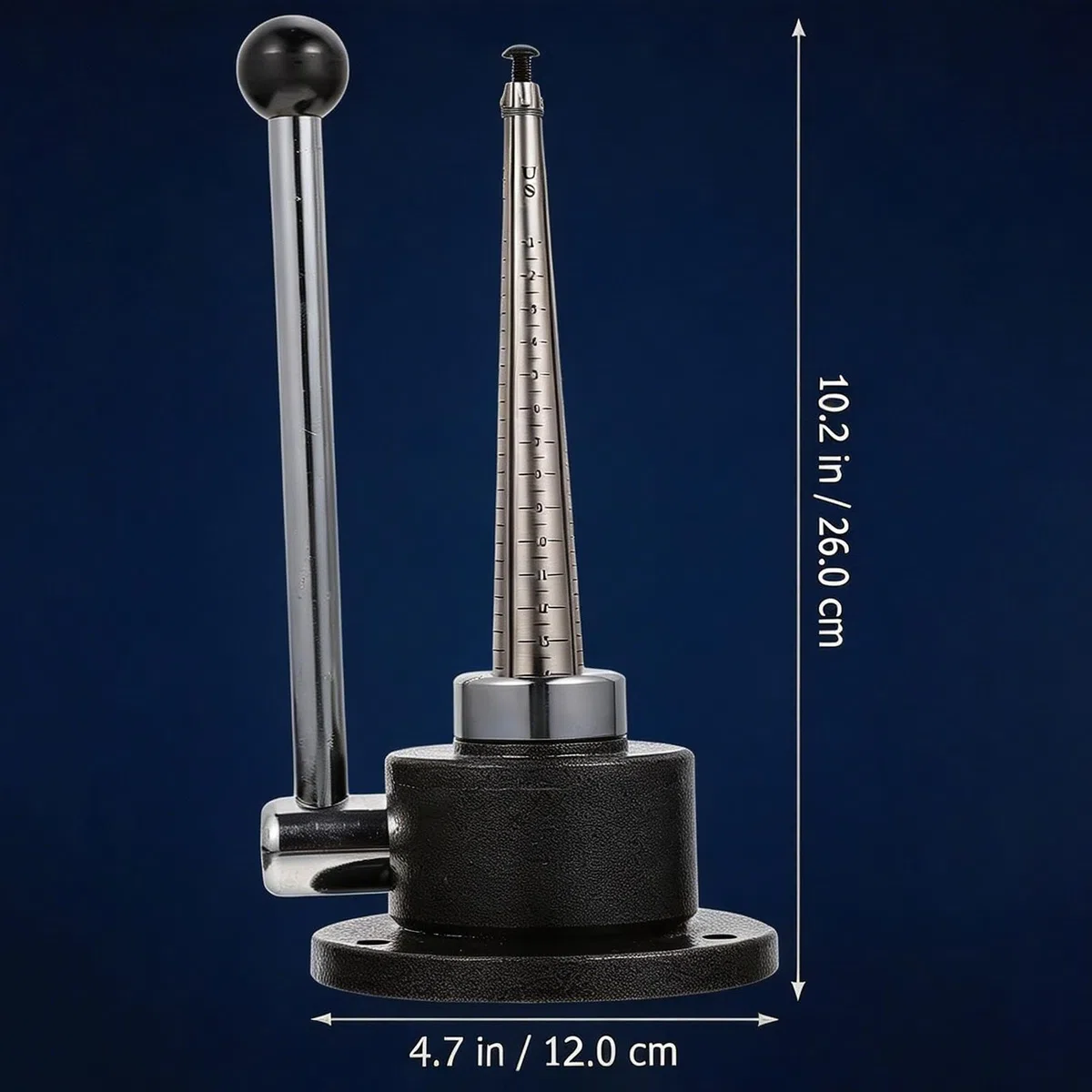 Expansor de anillos de acero, herramienta de ajuste de tamaño de anillo con 4 escalas, mandril de joyería para ampliar tamaños, accesorio para hacer joyas